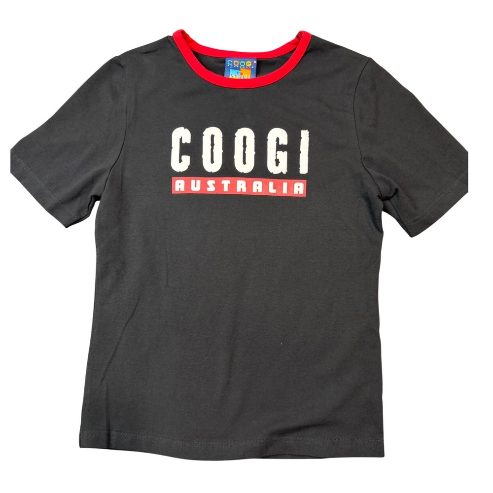 VTG COOGI AUSTRALIA Black Short Sleeve Sport T Shirt Size L NWOT